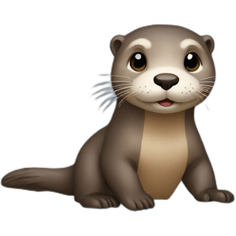 Otter travelling emoji