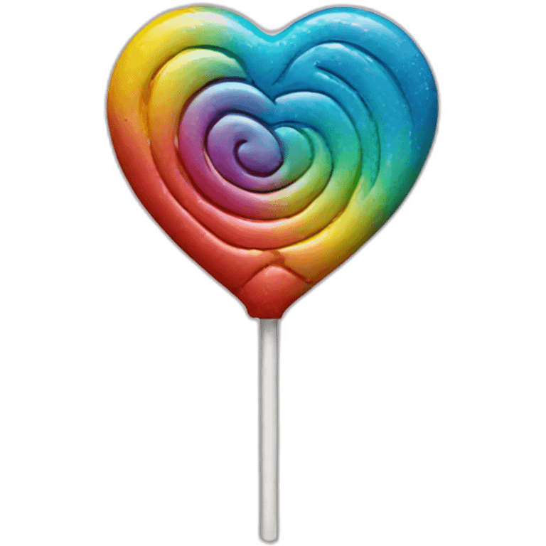 lollipop heart shape emoji