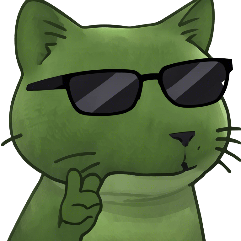 Cat with sunglasses emoji