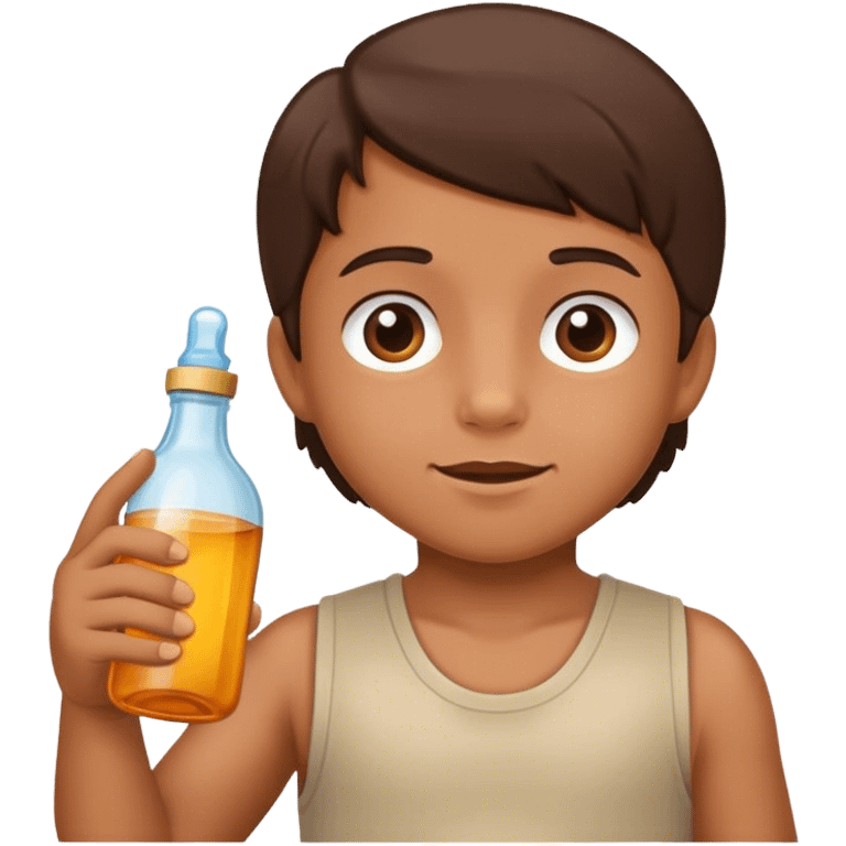 Kid with bottle emoji