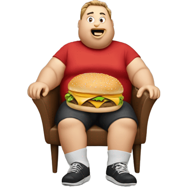 fat guy eating mcdonald’s  emoji