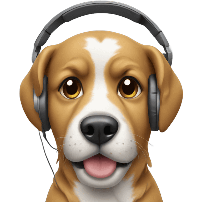 dog with headphones emoji