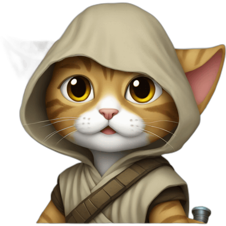 Cat jedi emoji