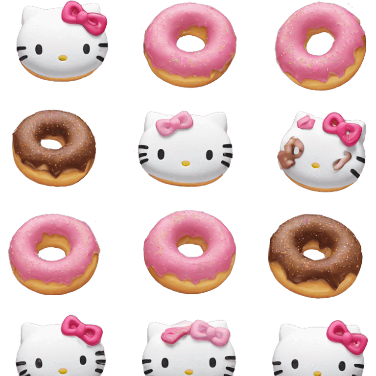 Hello kitty donut emoji