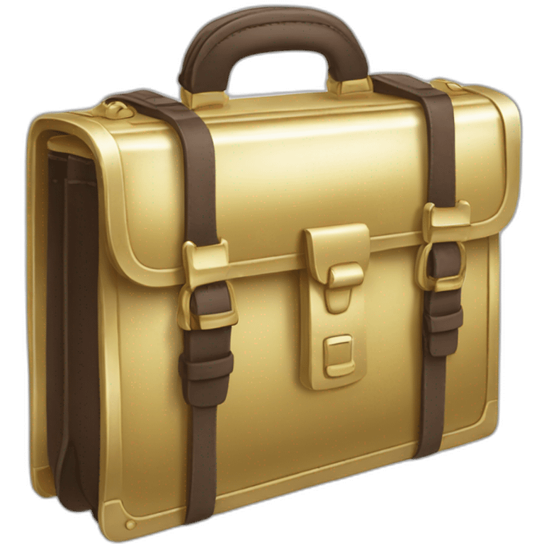 Briefcase filled with gold emoji