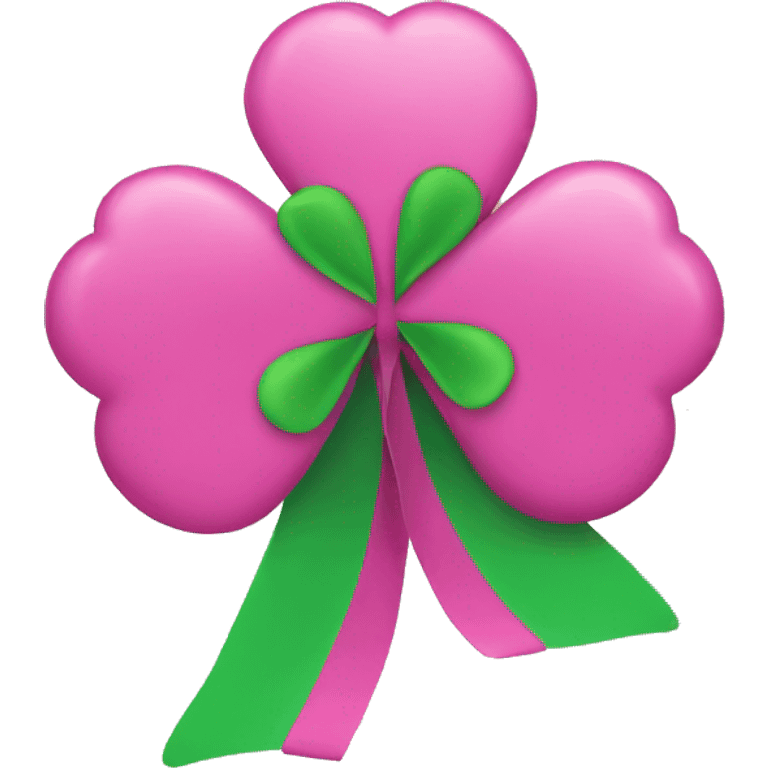 Clover with a ribbon  emoji