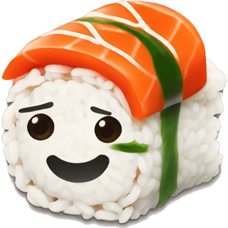 Sushi with Sauce on it emoji