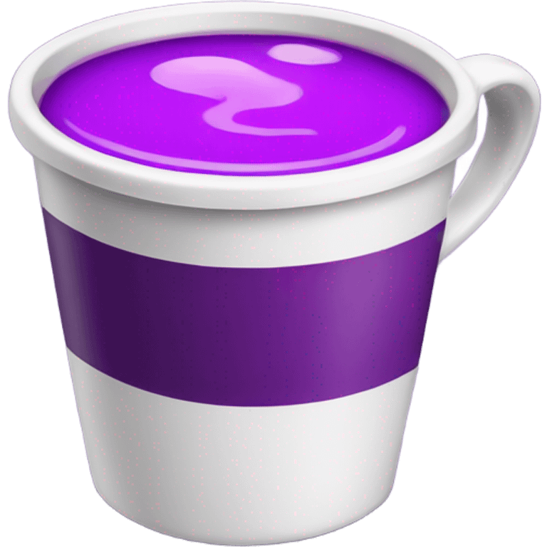 white cup with purple drink emoji