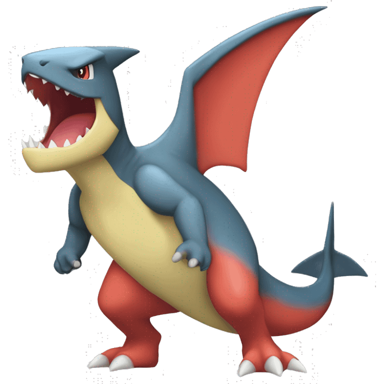 Sharpedo-Charmeleon-Gible-Larvitar-Fakémon Full Body emoji