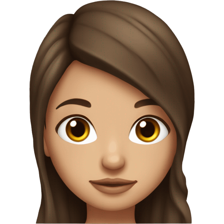 Tattooed girl with brown hair , hair down , big eyes , Mexican and Italian , brown eyes  emoji