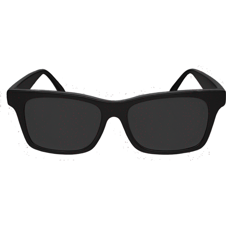 black skinny frame sunglasses no person emoji