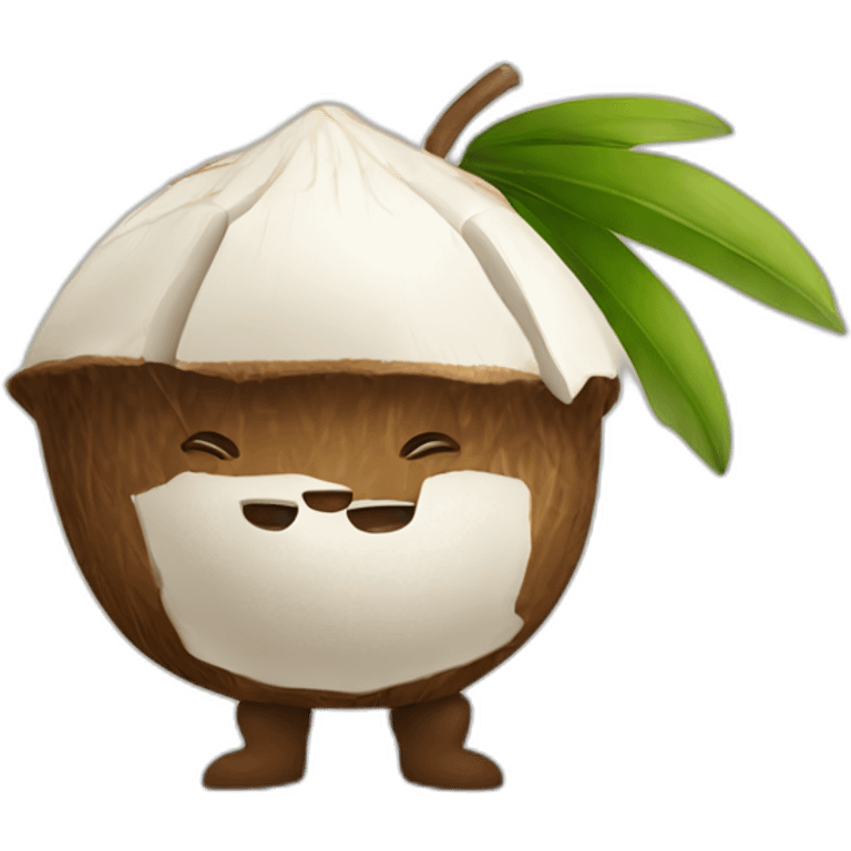 cute coconut charcter emoji