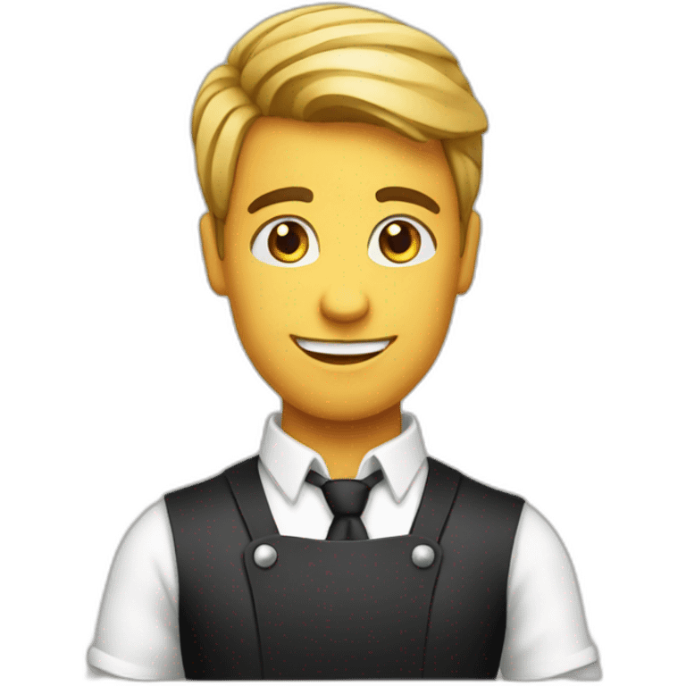 waiter with menu emoji