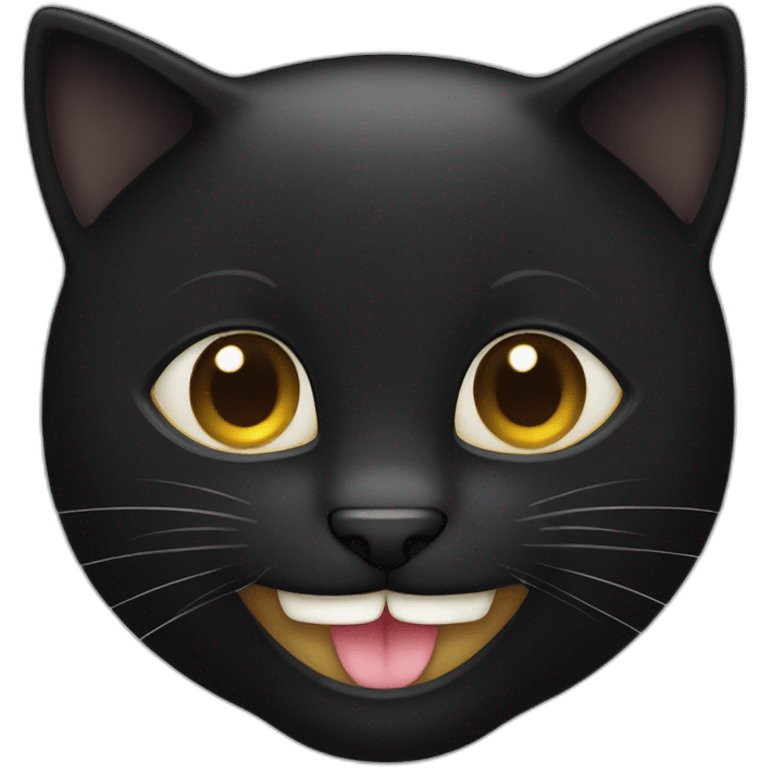 Black Cat who smiles emoji