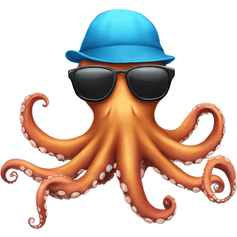 Octopus wearing sunglasses emoji