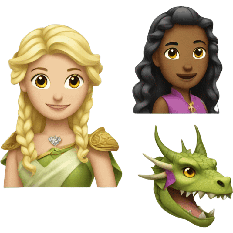 Princess and dragon emoji