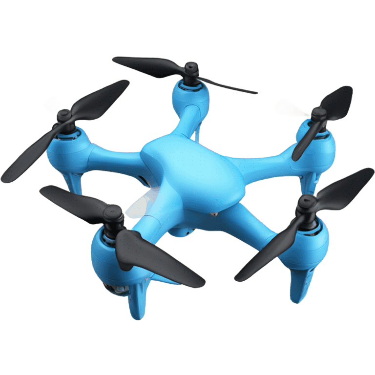 Quad copter drone in clear blue sky emoji