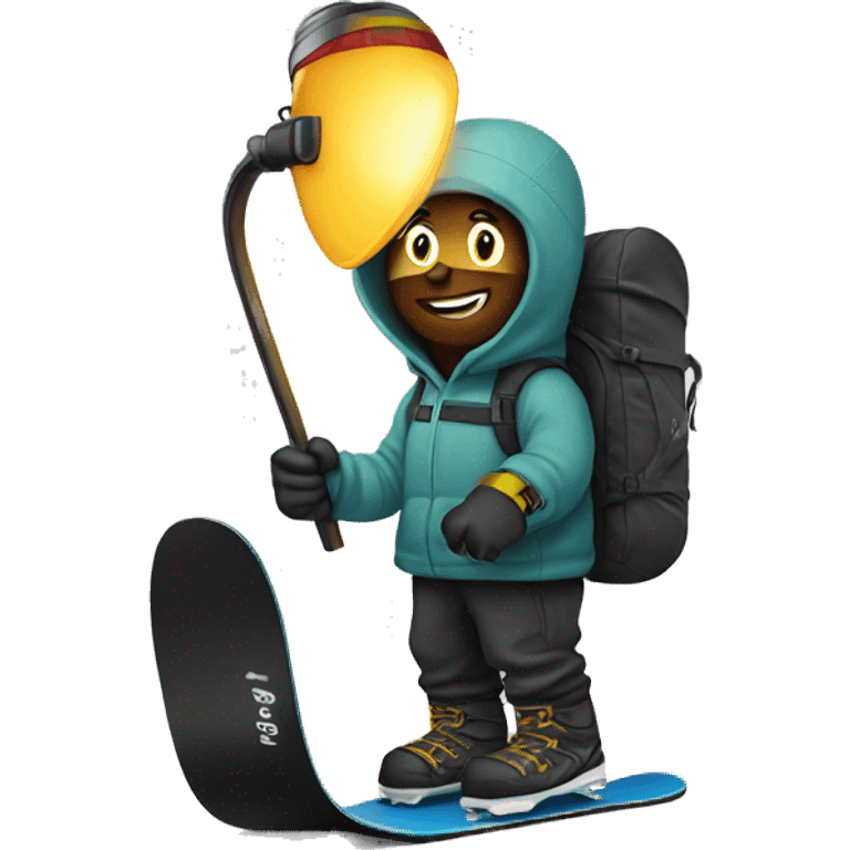 snowboard lamp genius emoji