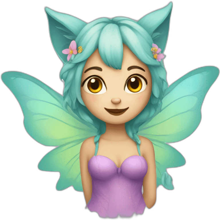 Cat fairy emoji