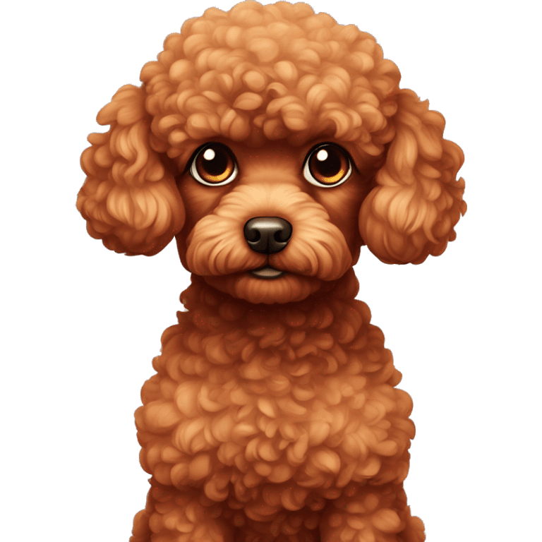 red toy poodle looking sad emoji