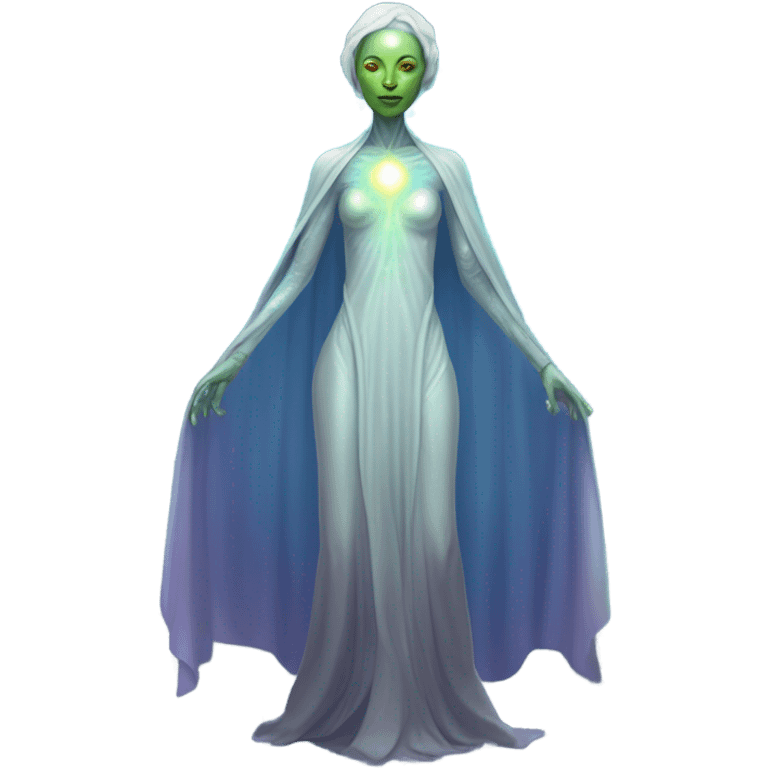 a heavenly alien woman full body emoji