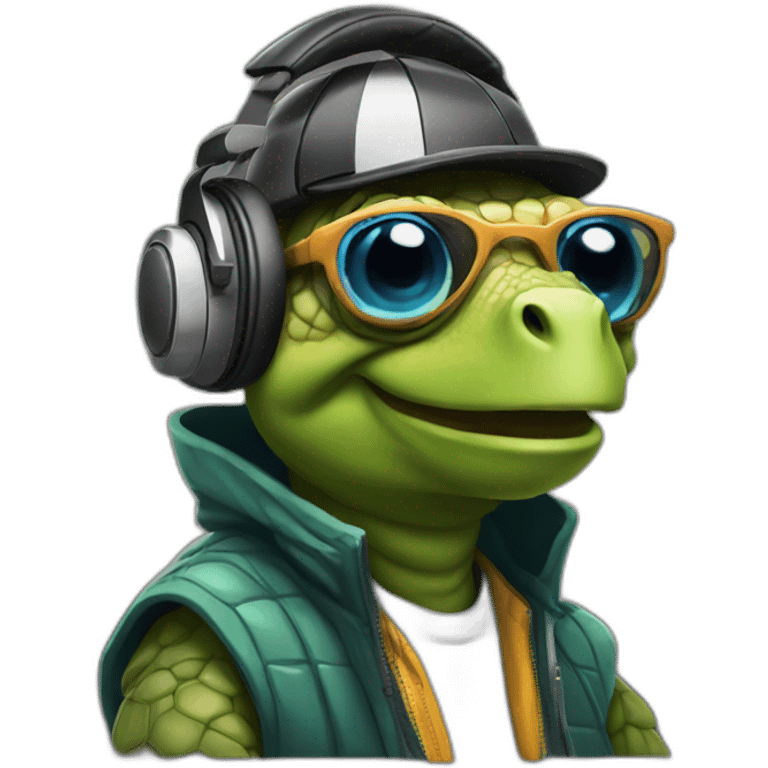 Dj tortoise emoji