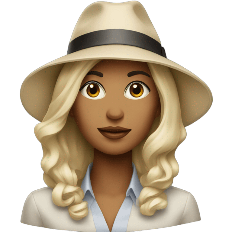 lady with hat emoji