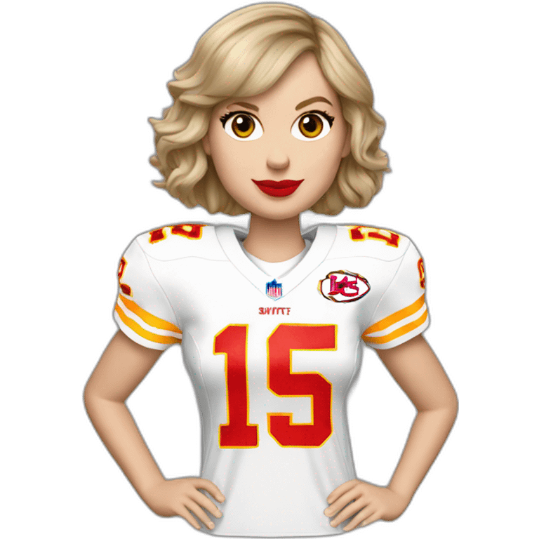 taylor swift in chiefs jersey emoji