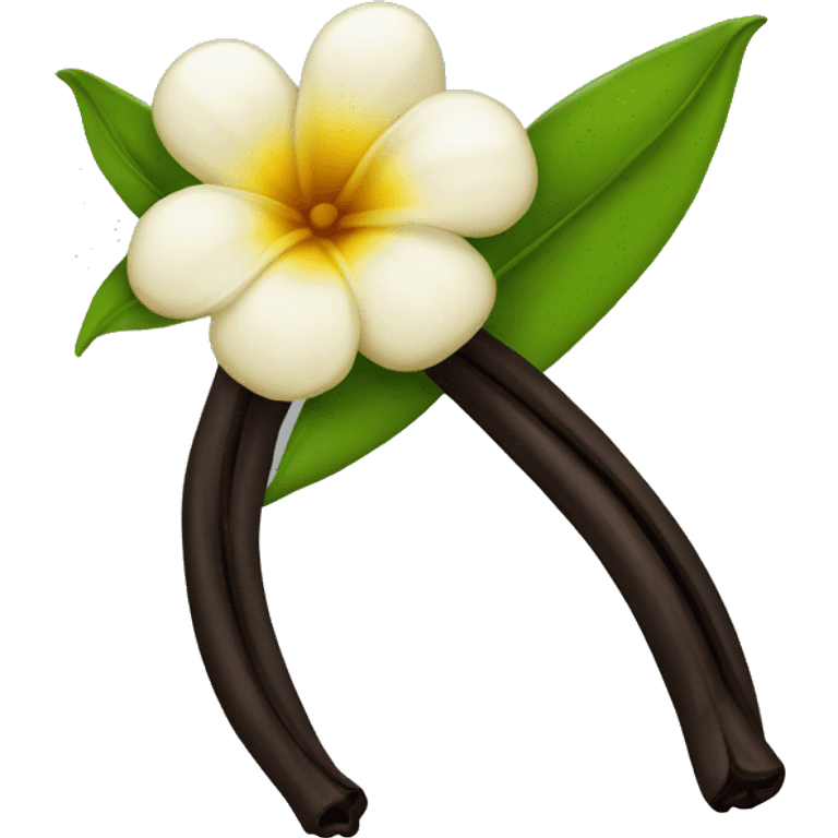  natural vanilla beans with flower emoji