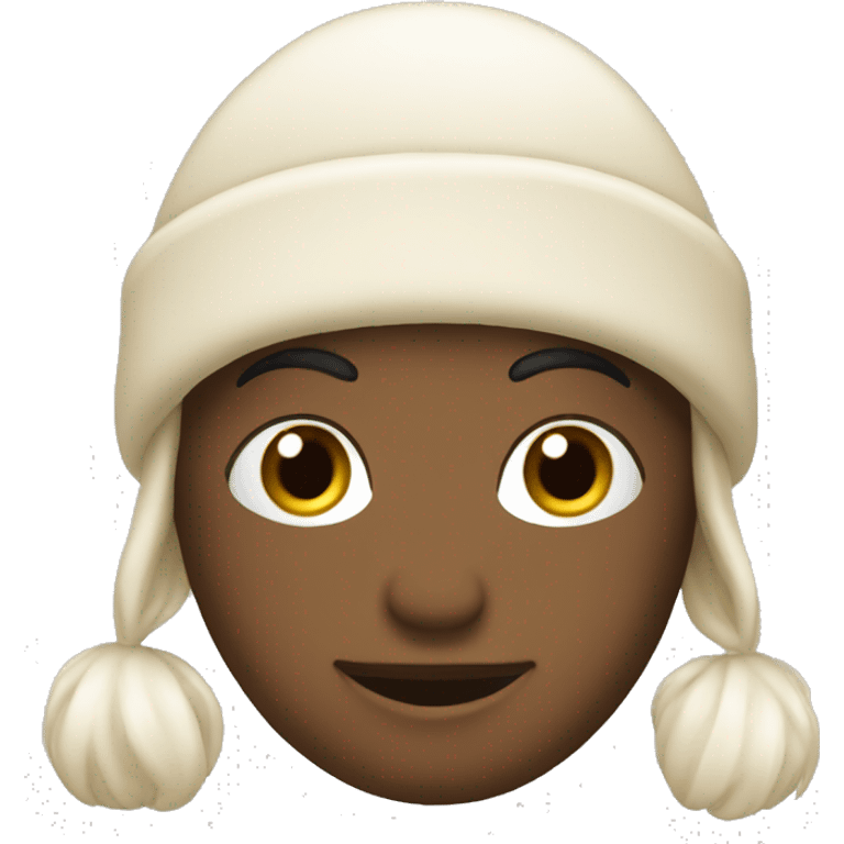 cream winter hat no peraon emoji