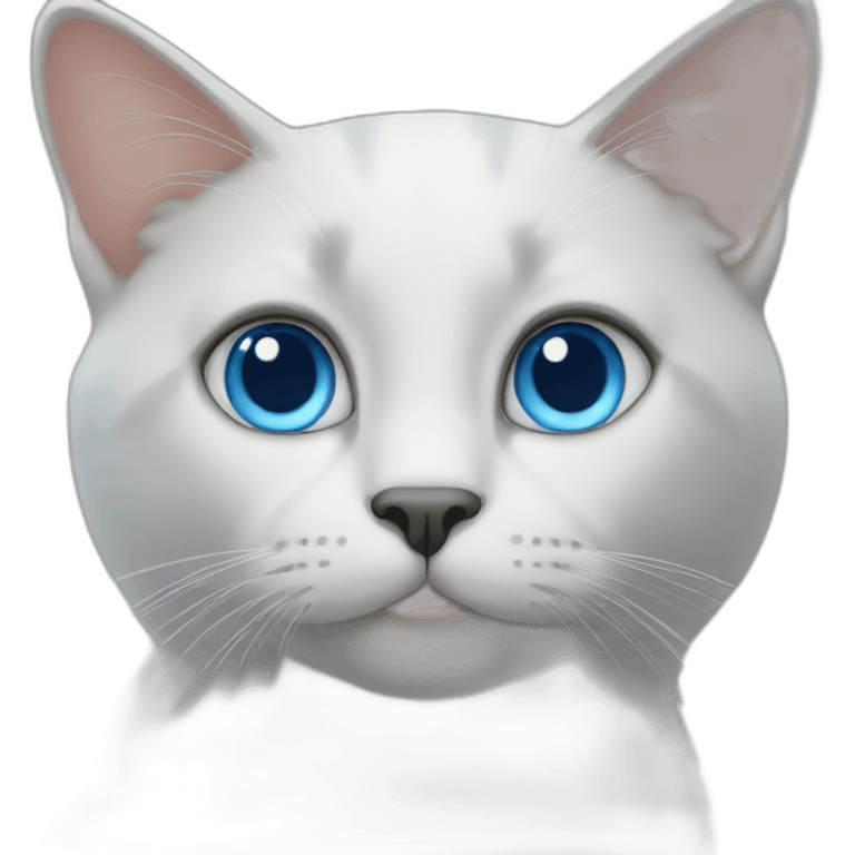 Cat with blue eyes emoji