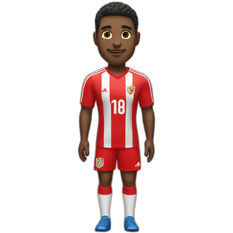 jogador de futebol camisa vermelha emoji