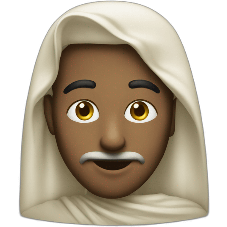 Saudi with finger on the nose emoji