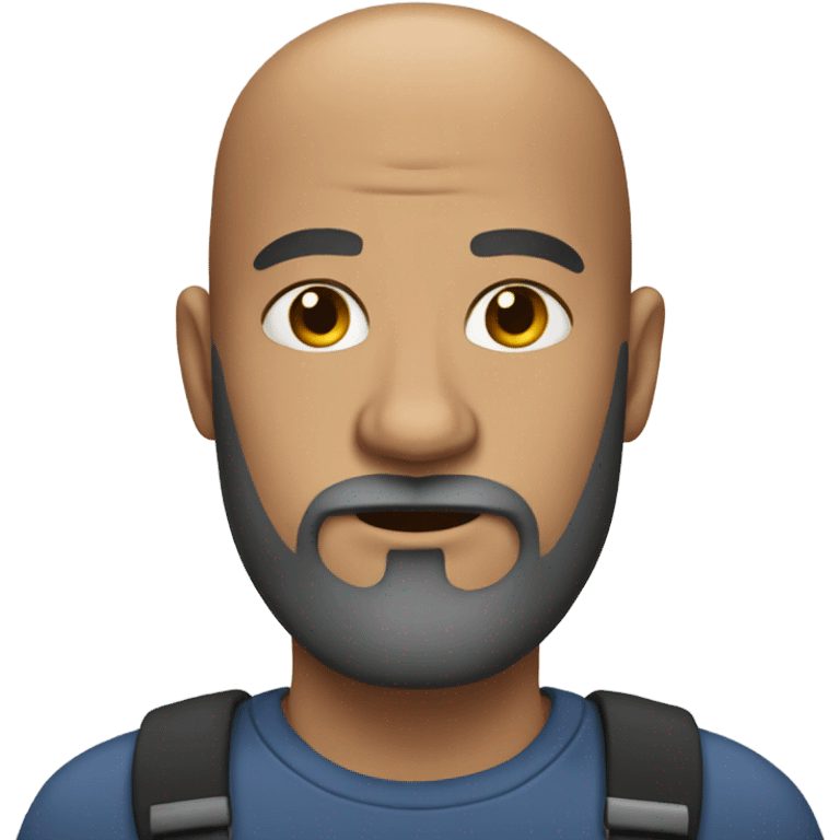 bald man with beard portrait emoji