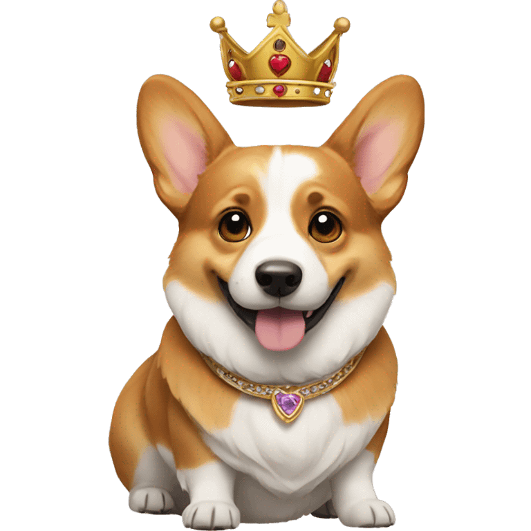 Corgi with a crown emoji