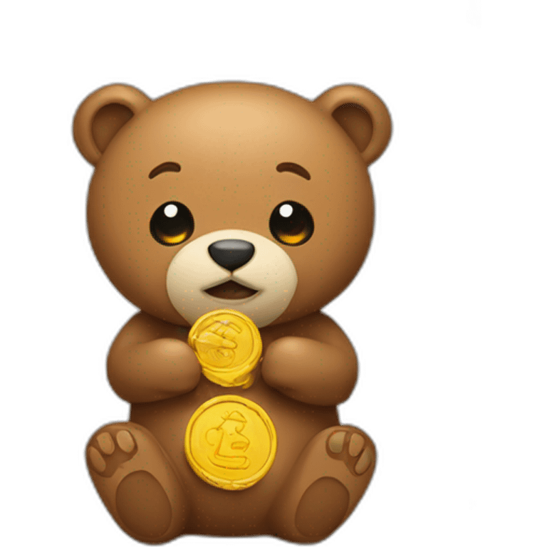 Bear Wrapping coins emoji