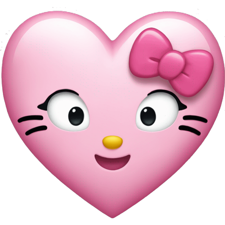 pink hello kitty heart  emoji