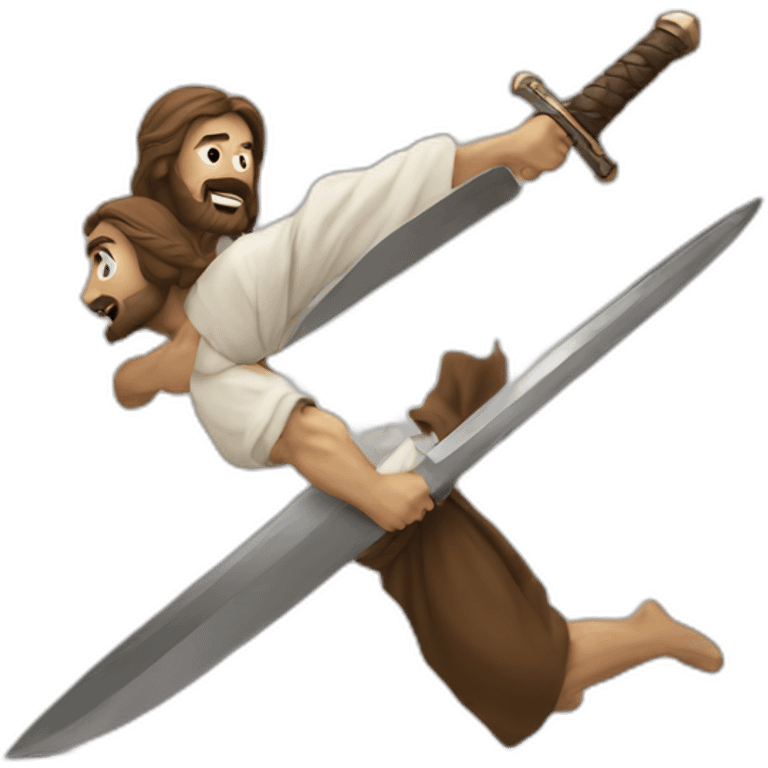 Jesus sword fight emoji