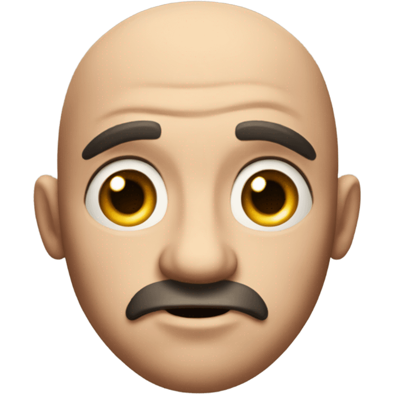 The character "Heavy" from the game tf2 as an emoji. VERY in the style of emojis, just his face emoji