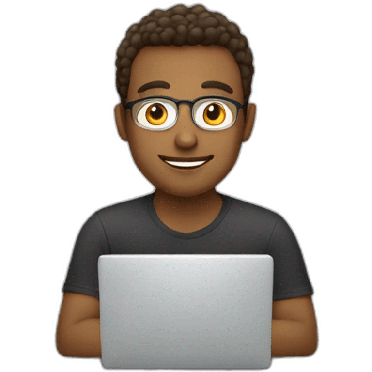 Guy on laptop emoji