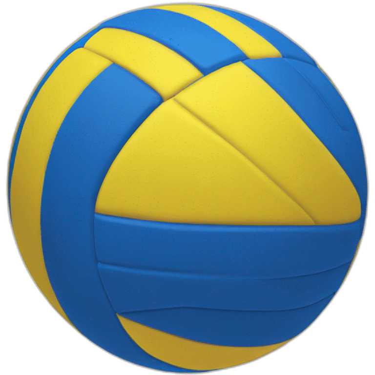 blue-yellow volleyball ball emoji