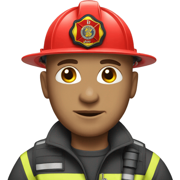 Bald white firefighter  emoji