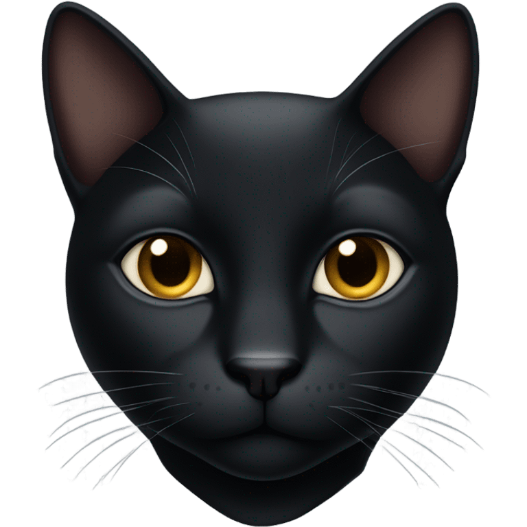 black cut cat emoji