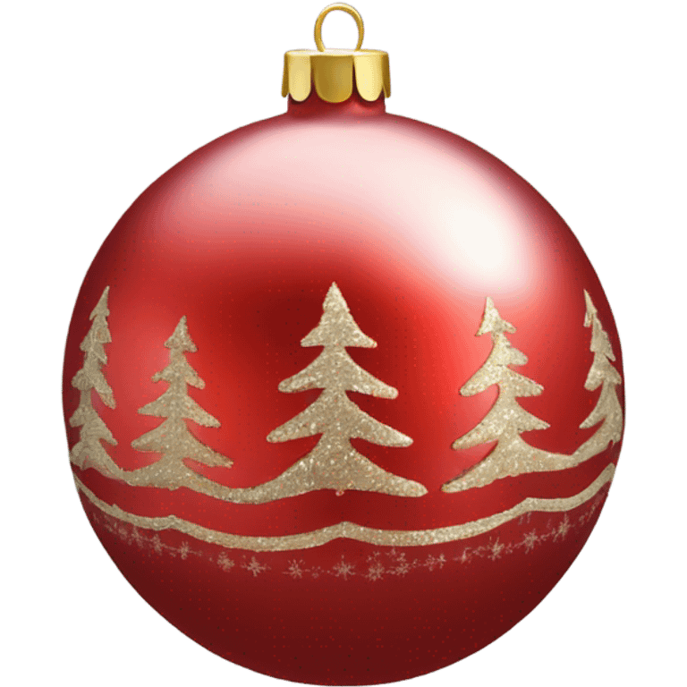 Real Red Christmas bauble emoji