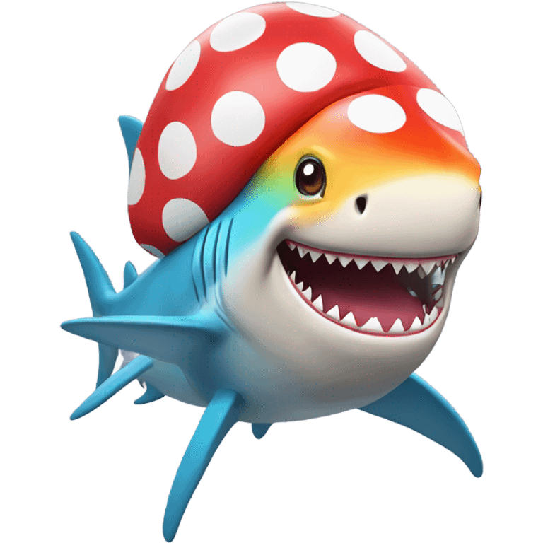 Shark in clown costume  emoji