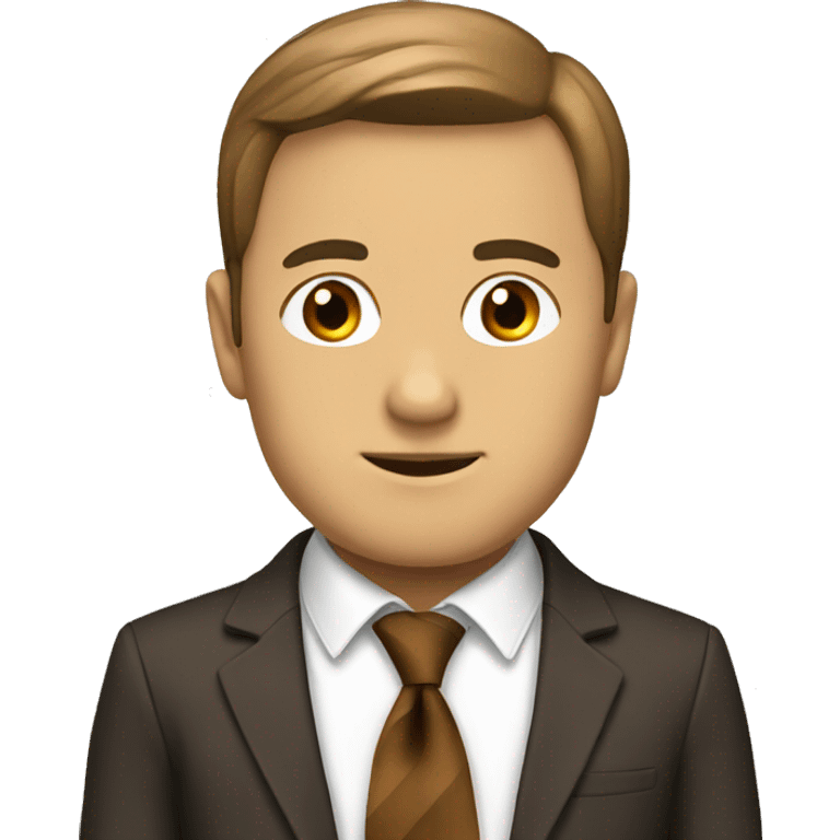 A brown tie  emoji