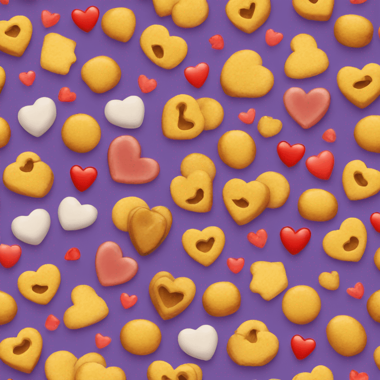 Heart shaped foods emoji