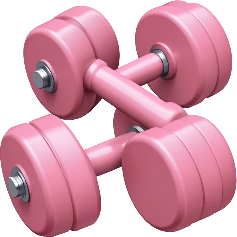 pale pink dumbells  emoji