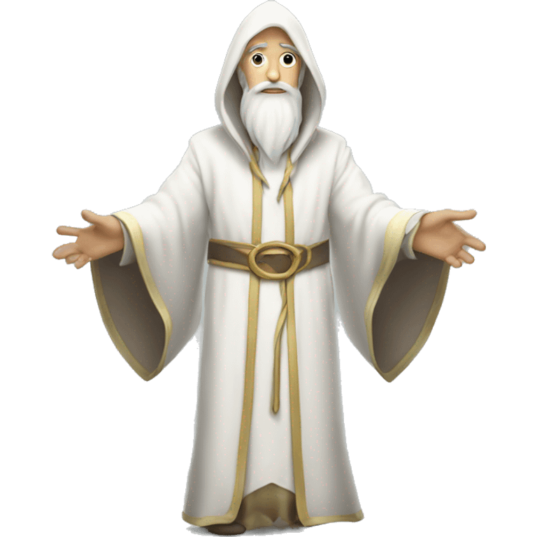 white wizard robes, no person emoji