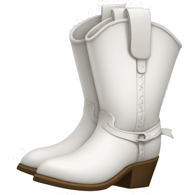 white cowboy boot emoji